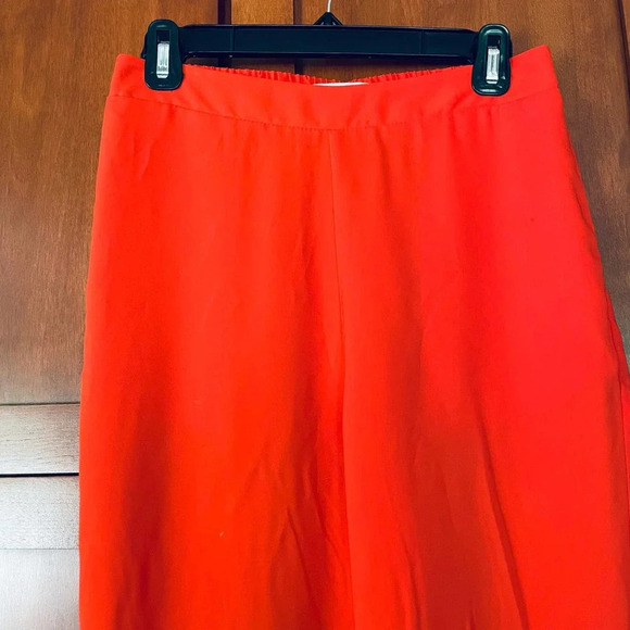 Milly Pants Tapered Leg Half Elastic Waist Pull On Orange Size Small - Picture 2 of 9